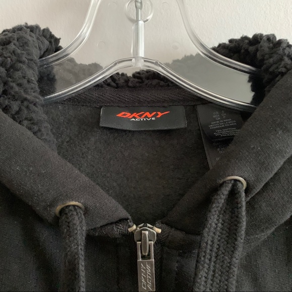 DKNY black sequin logo zip up new - Picture 4 of 4